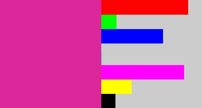 Hex color #dc279b - purpley pink