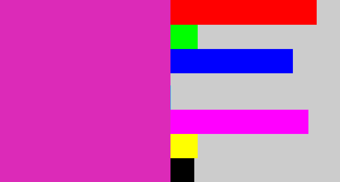 Hex color #dc2ab8 - purpley pink