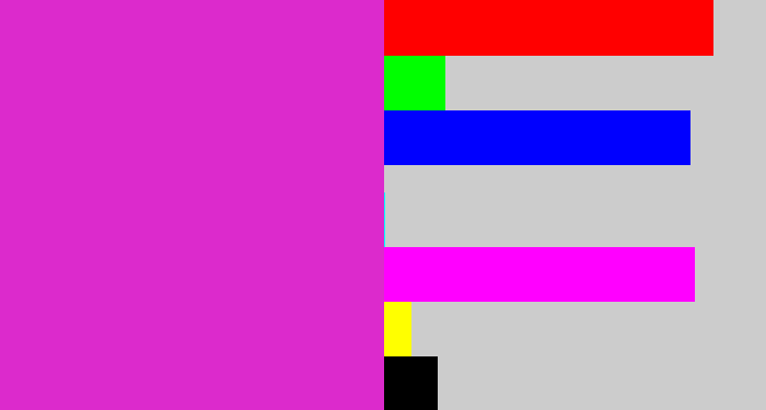 Hex color #dc2acc - purple/pink