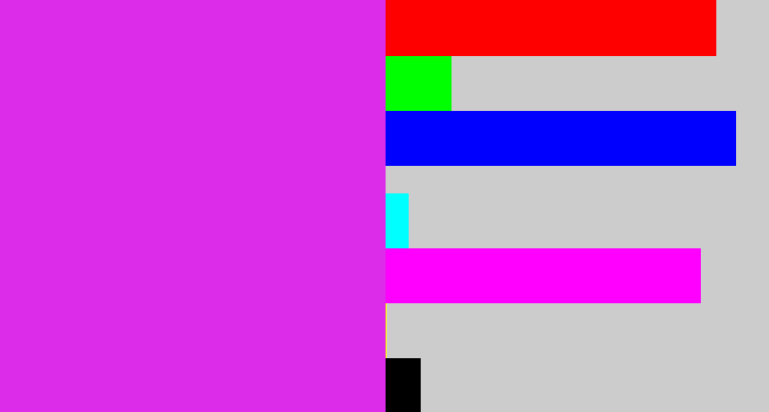 Hex color #dc2be9 - purple/pink