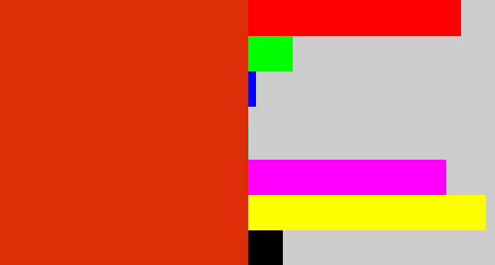 Hex color #dc2d08 - tomato red