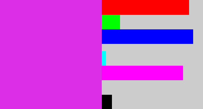 Hex color #dc2ee6 - purple/pink