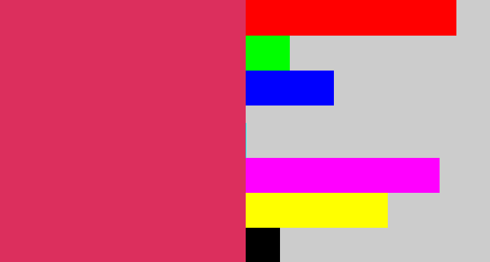 Hex color #dc2f5d - dark pink