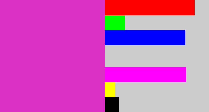 Hex color #dc31c5 - purple pink