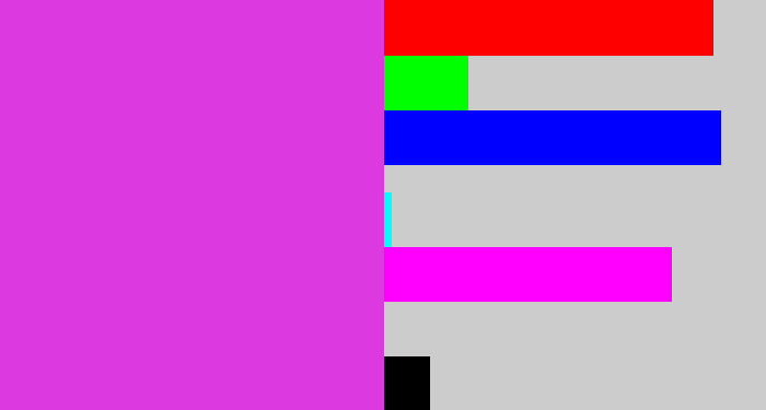 Hex color #dc39e1 - purple pink