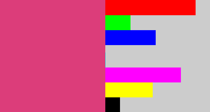 Hex color #dc3d7a - darkish pink