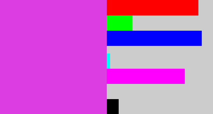 Hex color #dc3de2 - purple pink
