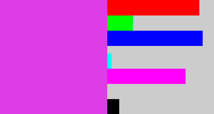 Hex color #dc3de4 - purple pink