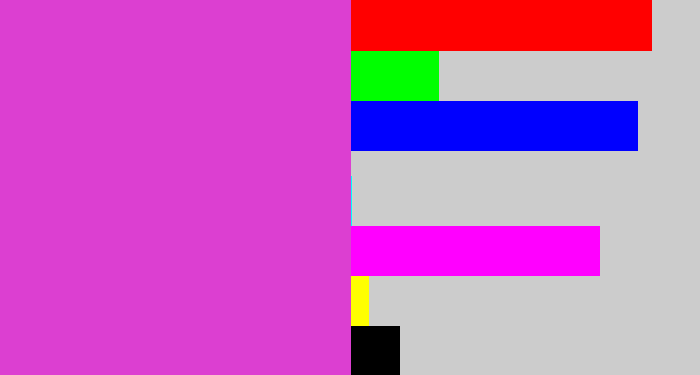 Hex color #dc3fd1 - purple pink