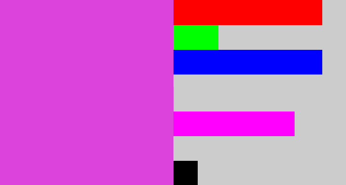 Hex color #dc42dc - purple pink