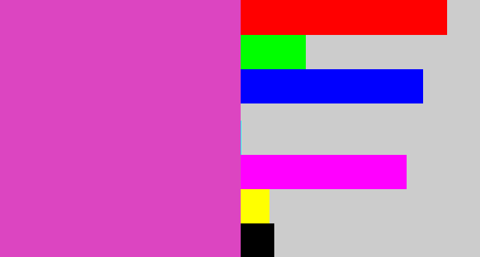 Hex color #dc45c1 - purpleish pink