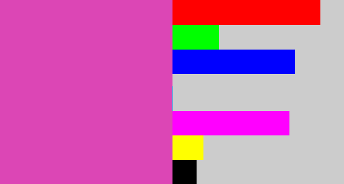 Hex color #dc46b5 - purpleish pink