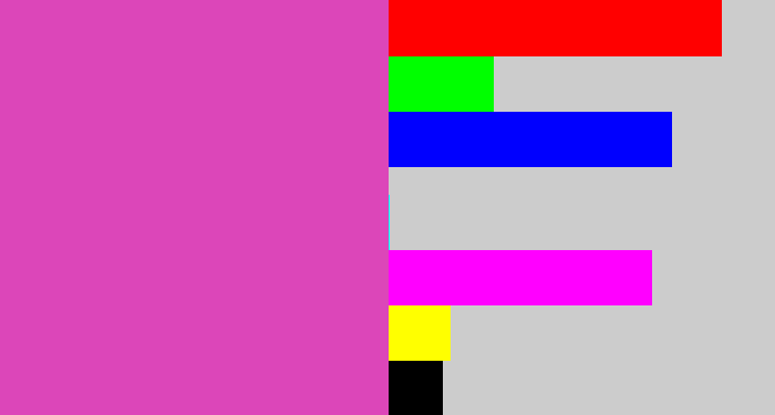 Hex color #dc46b9 - purpleish pink