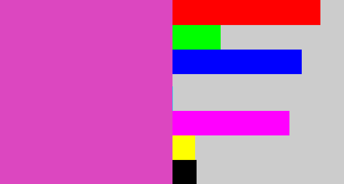 Hex color #dc47c0 - purpleish pink