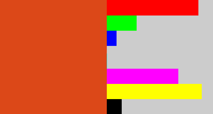 Hex color #dc4818 - deep orange