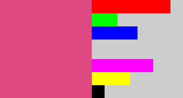 Hex color #dc487f - darkish pink