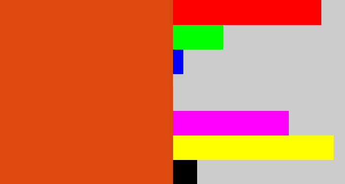 Hex color #dc490f - deep orange