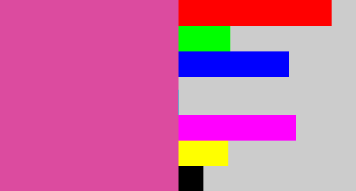 Hex color #dc4b9f - purplish pink