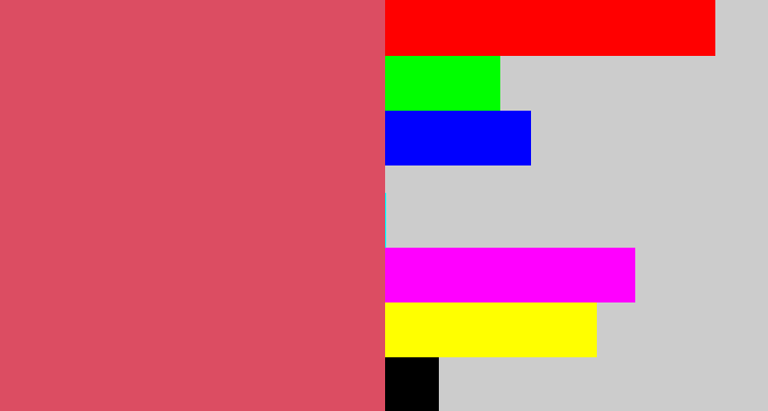 Hex color #dc4d62 - pastel red