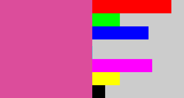 Hex color #dc4d9b - purplish pink
