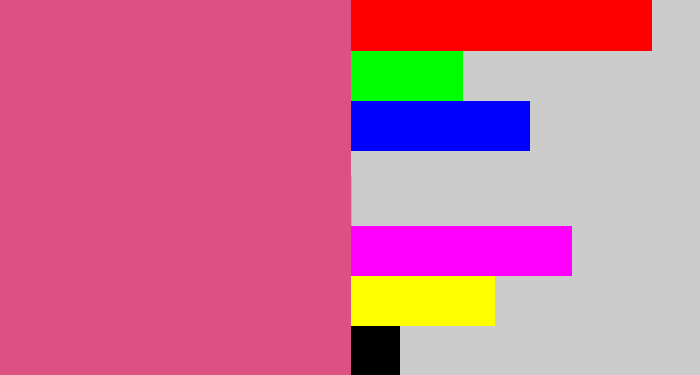 Hex color #dc5181 - darkish pink