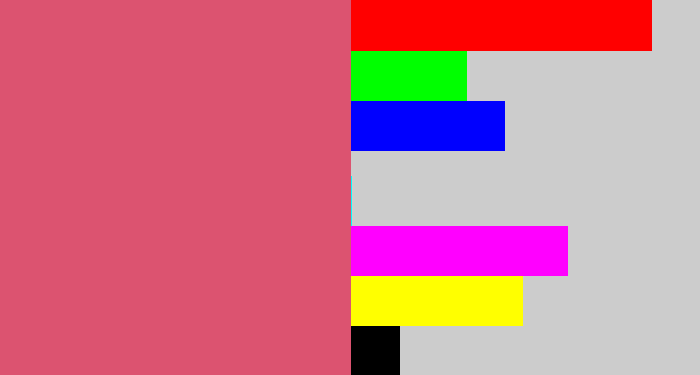 Hex color #dc5370 - darkish pink