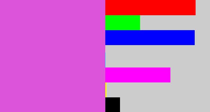 Hex color #dc54da - pink purple