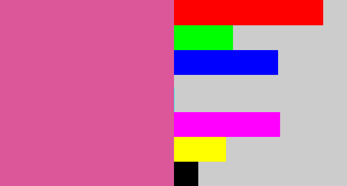 Hex color #dc569a - purplish pink