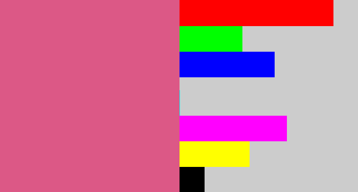 Hex color #dc5886 - darkish pink