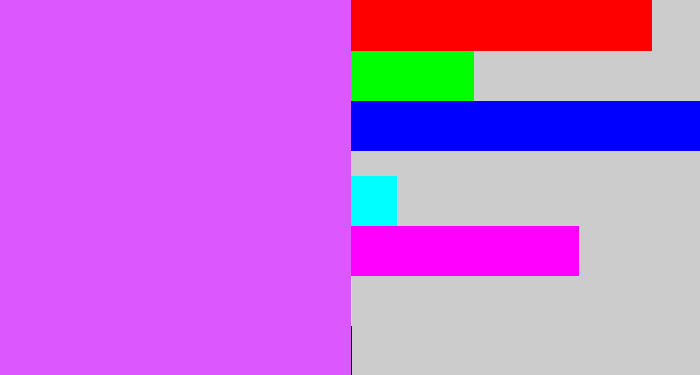 Hex color #dc58fe - heliotrope