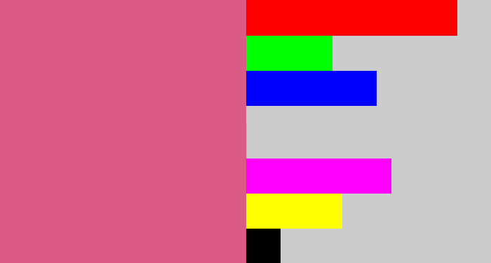 Hex color #dc5a86 - pinkish