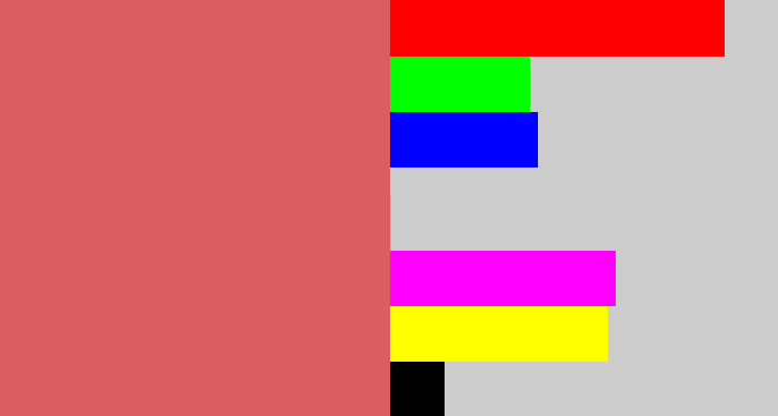Hex color #dc5c61 - pastel red