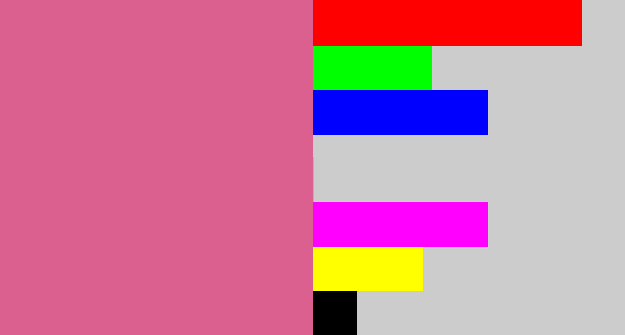 Hex color #dc608f - pinkish