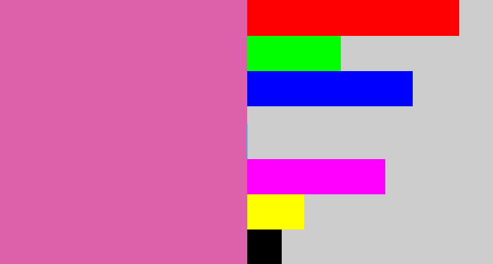 Hex color #dc60aa - pale magenta