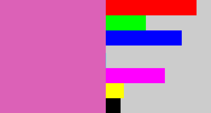 Hex color #dc61b7 - pale magenta