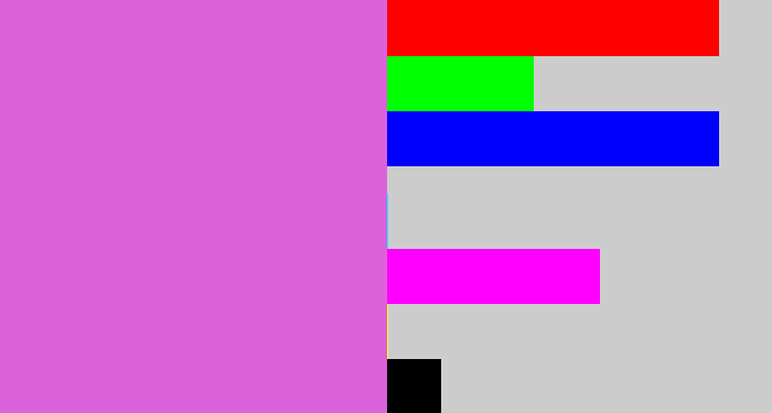 Hex color #dc62dc - pink purple