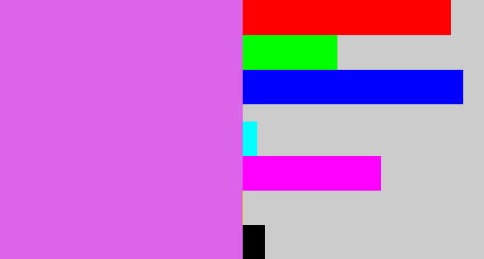 Hex color #dc64e9 - heliotrope