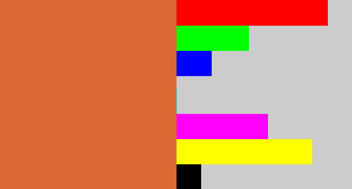 Hex color #dc6933 - terra cotta
