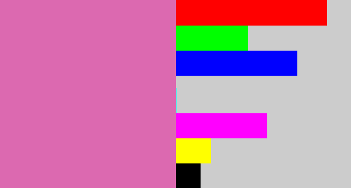 Hex color #dc69b0 - pale magenta