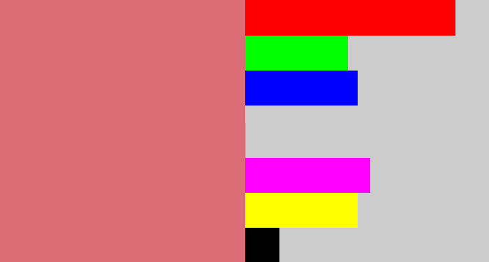Hex color #dc6c76 - pinkish