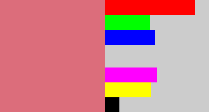 Hex color #dc6d7b - pinkish