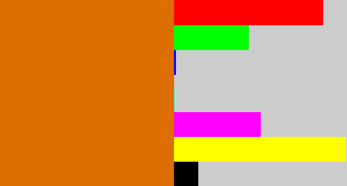 Hex color #dc6e02 - pumpkin