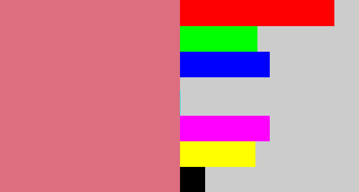 Hex color #dc6e80 - pinkish