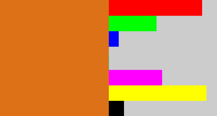 Hex color #dc7117 - brownish orange