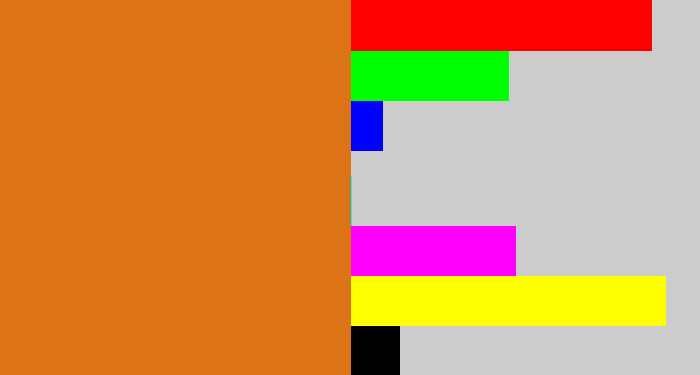 Hex color #dc7417 - brownish orange