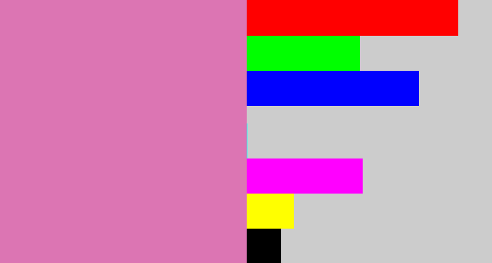 Hex color #dc75b3 - pale magenta