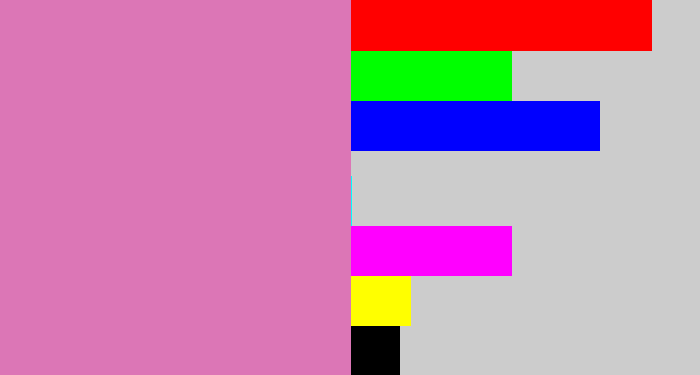 Hex color #dc76b6 - pale magenta