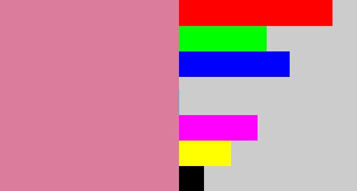 Hex color #dc7c9d - dull pink