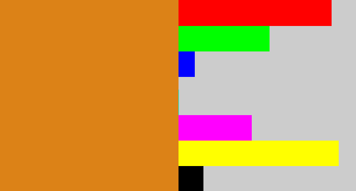 Hex color #dc8217 - brownish orange