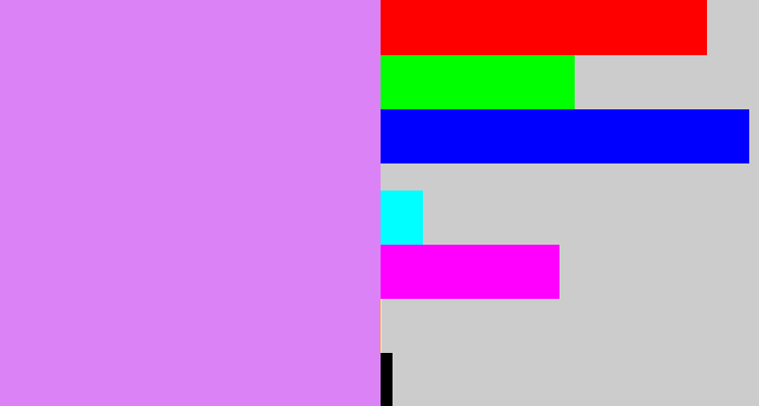 Hex color #dc82f7 - liliac